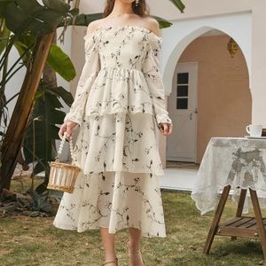 Floral Tiered Midi Dress